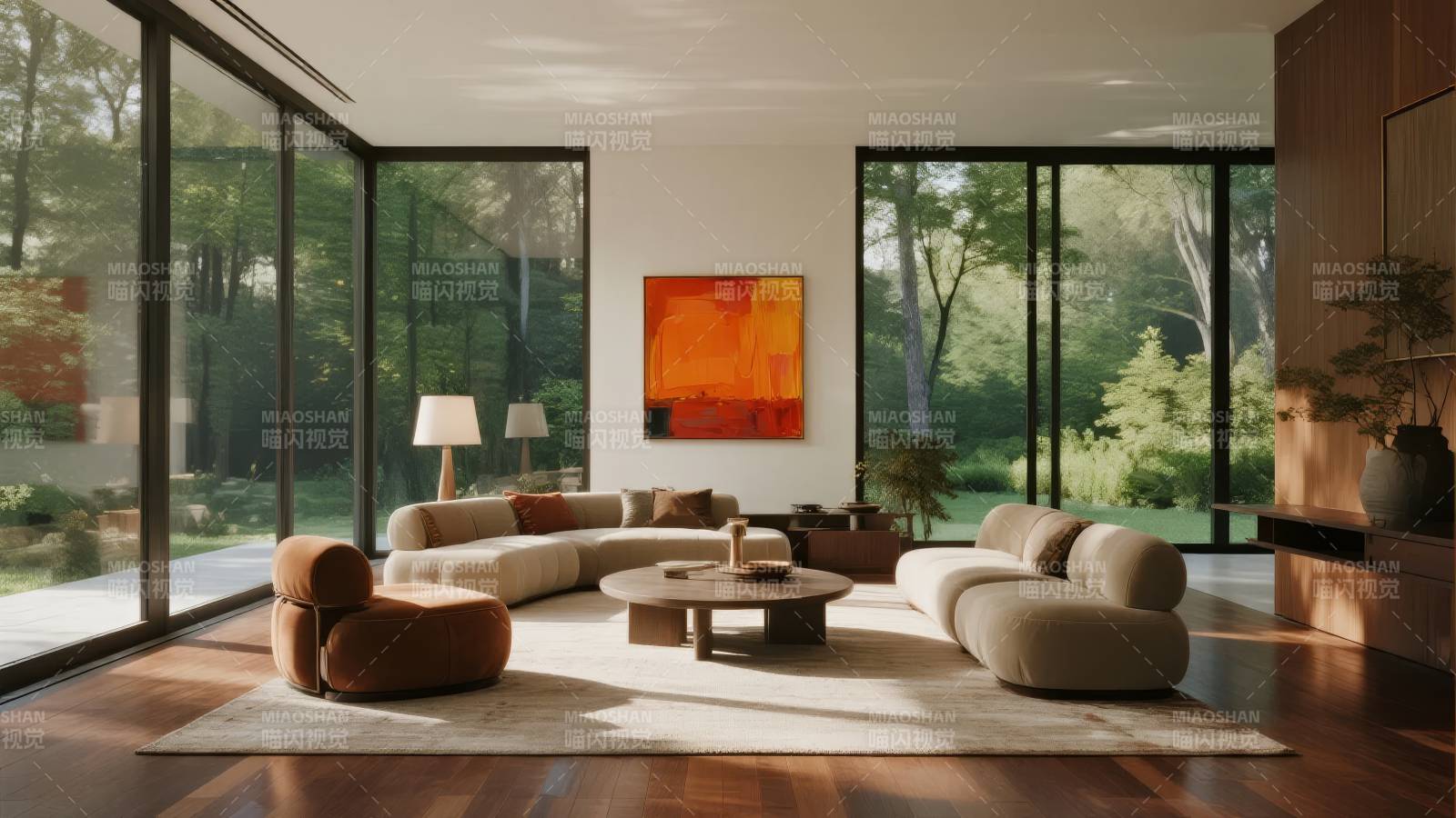 现代客厅 自然光满溢图片