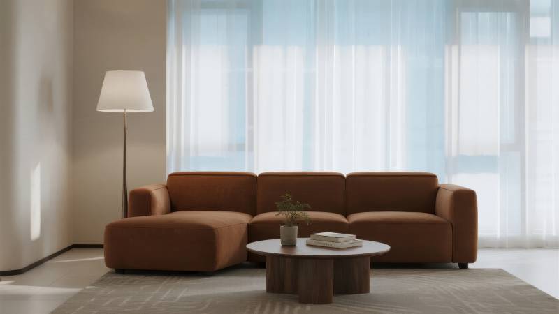 现代简约客厅布置图片