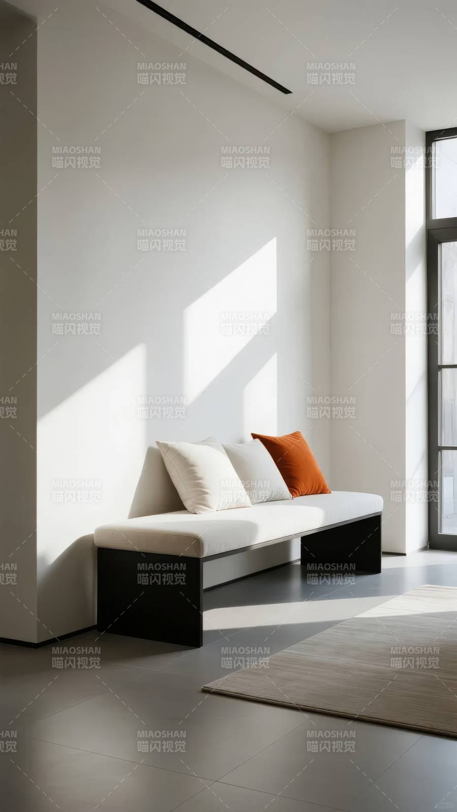 极简光影沙发一角图片