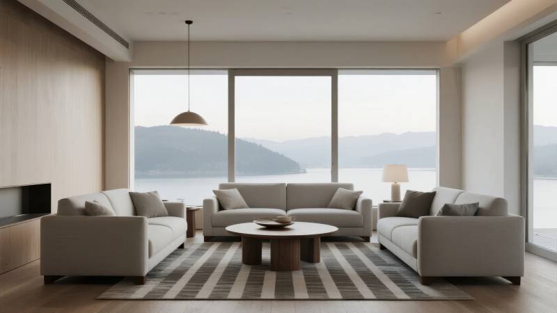 现代客厅观景设计图片