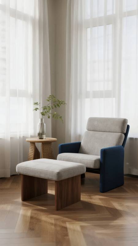 现代简约客厅一角图片