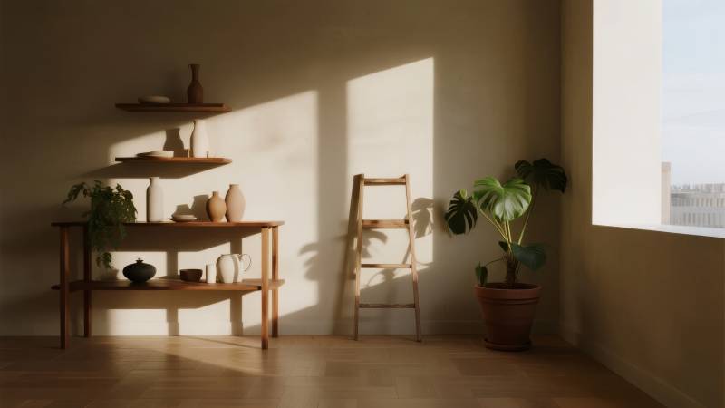 阳光下的静谧角落图片