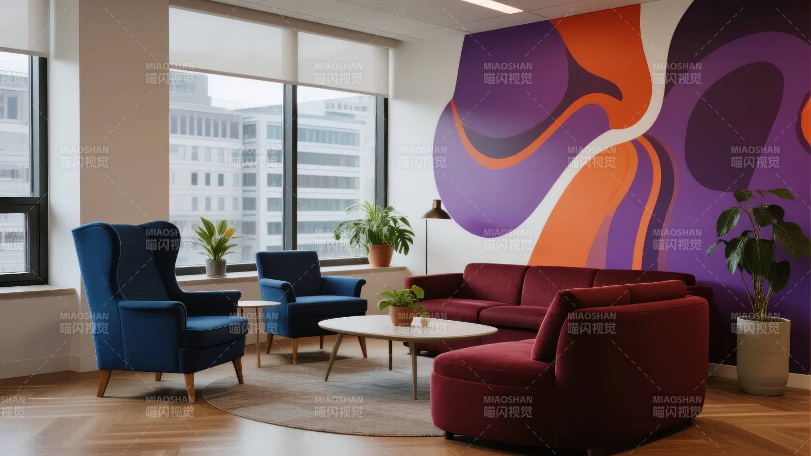 现代客厅艺术墙图片