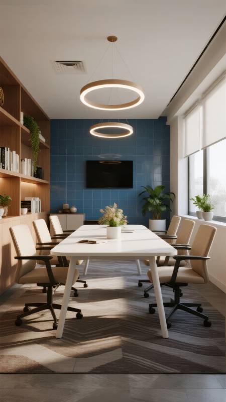 现代简约会议室图片