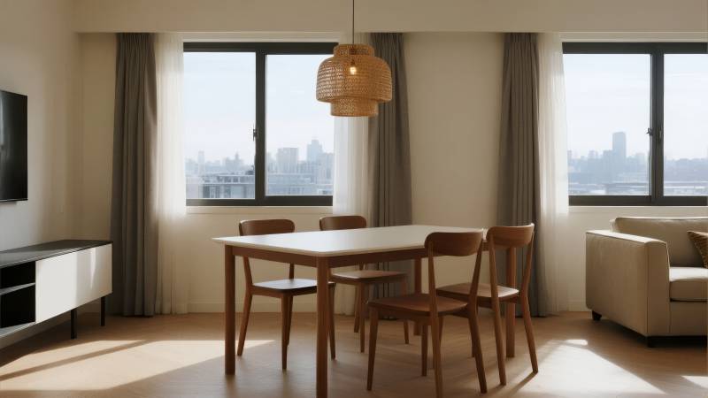 现代简约客厅餐厅图片