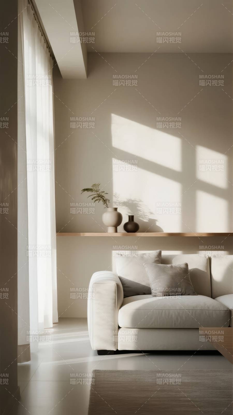 光影客厅静谧之美图片