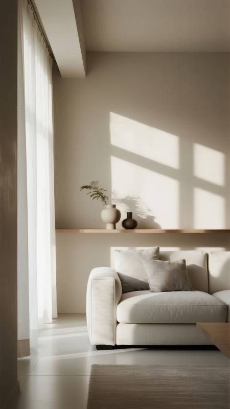 光影客厅静谧之美图片