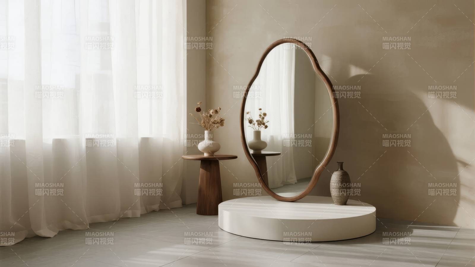 简约镜影静谧角落图片