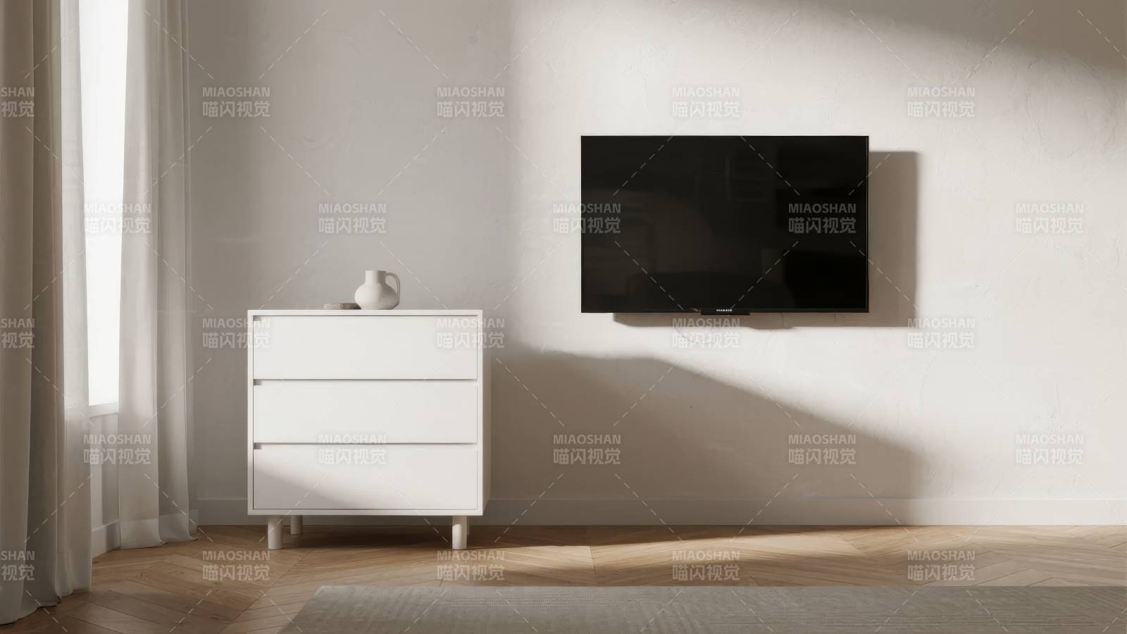 简约客厅电视墙图片