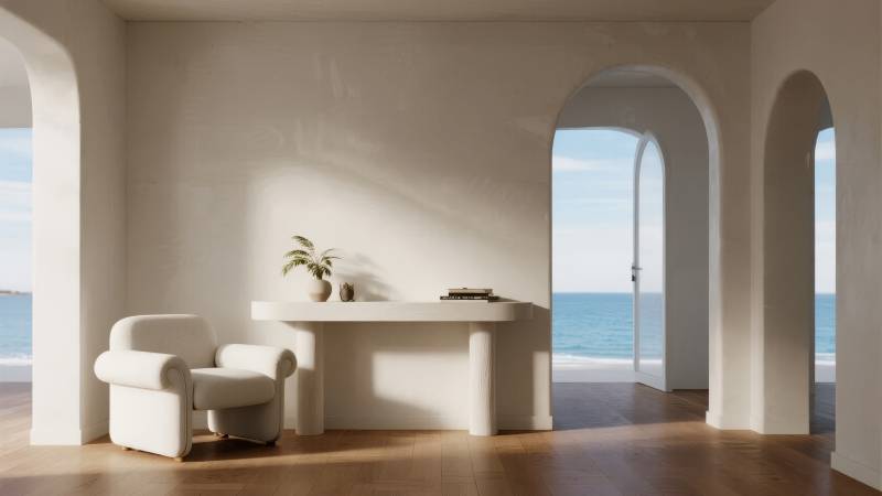 海边简约客厅图片