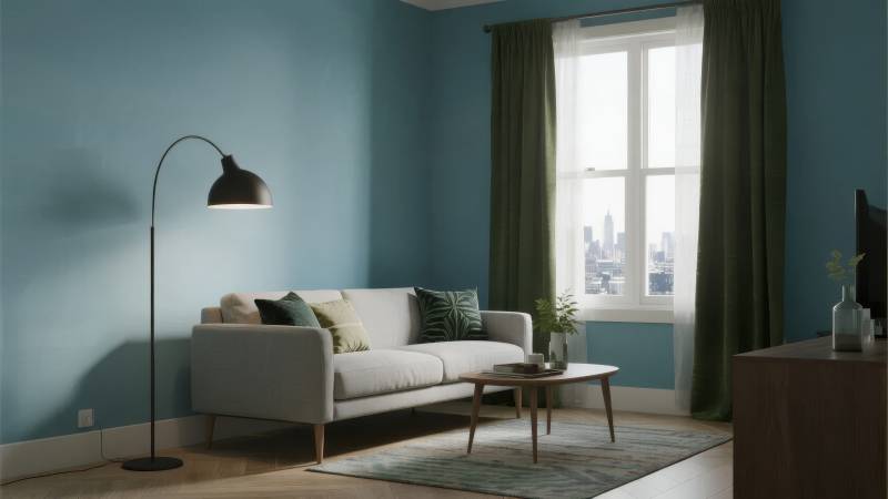 现代简约客厅一角图片