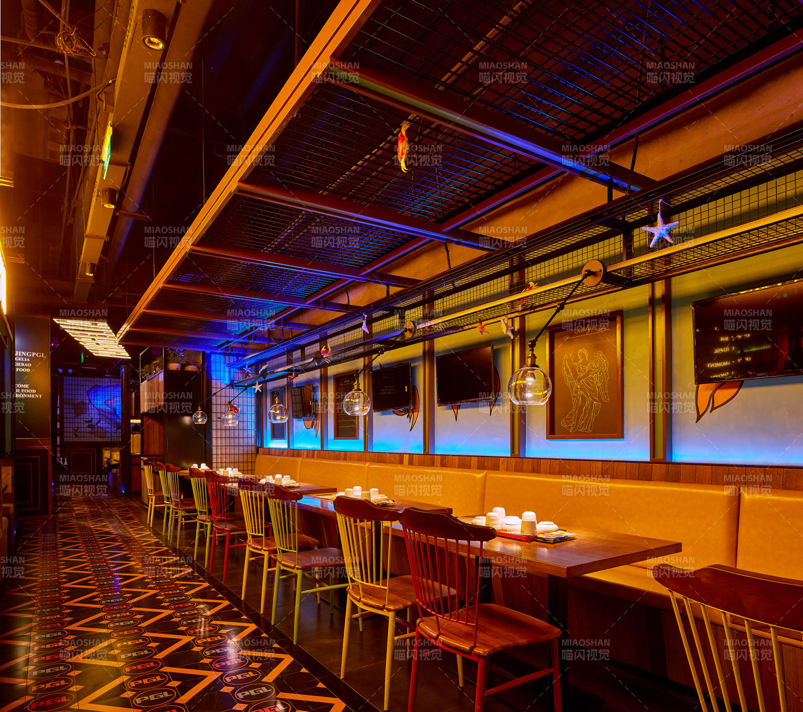 霓虹光影餐厅图片