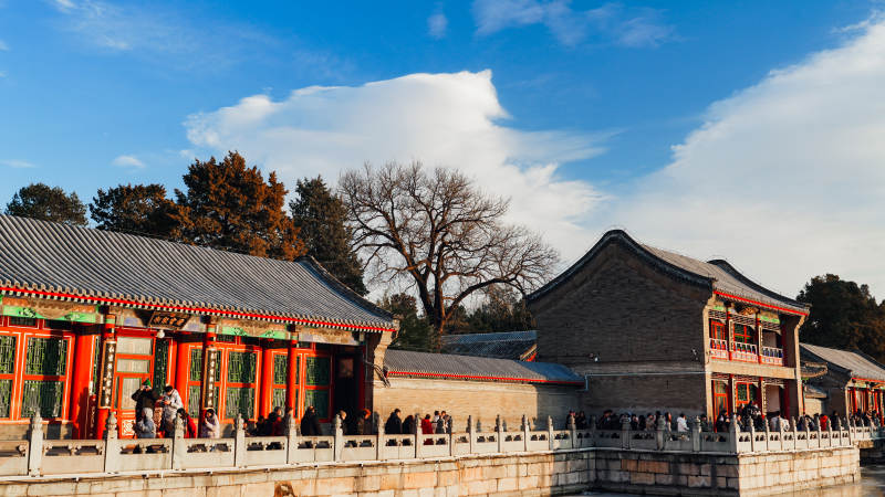 颐和园古建筑群风光图片