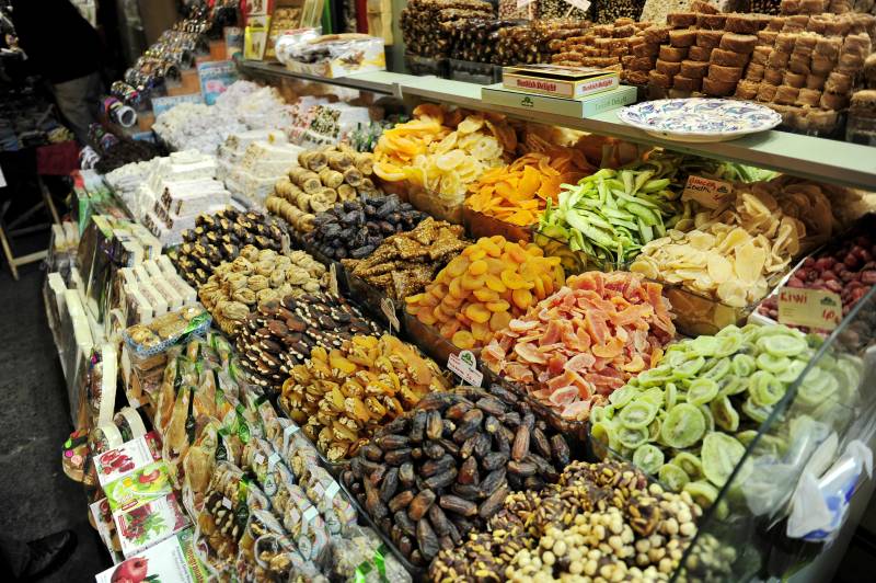干果摊位琳琅满目图片