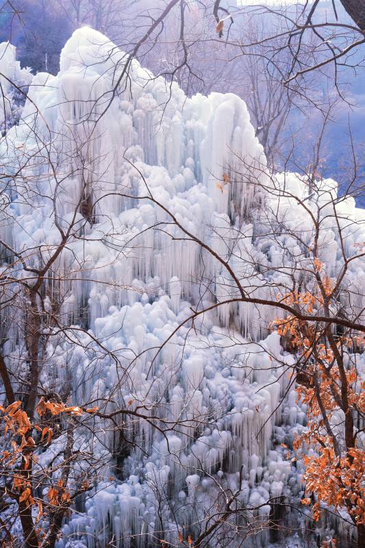 京东大峡谷冰瀑图片
