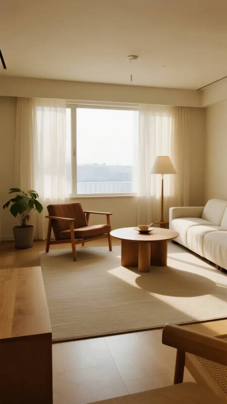 简约客厅阳光照耀图片