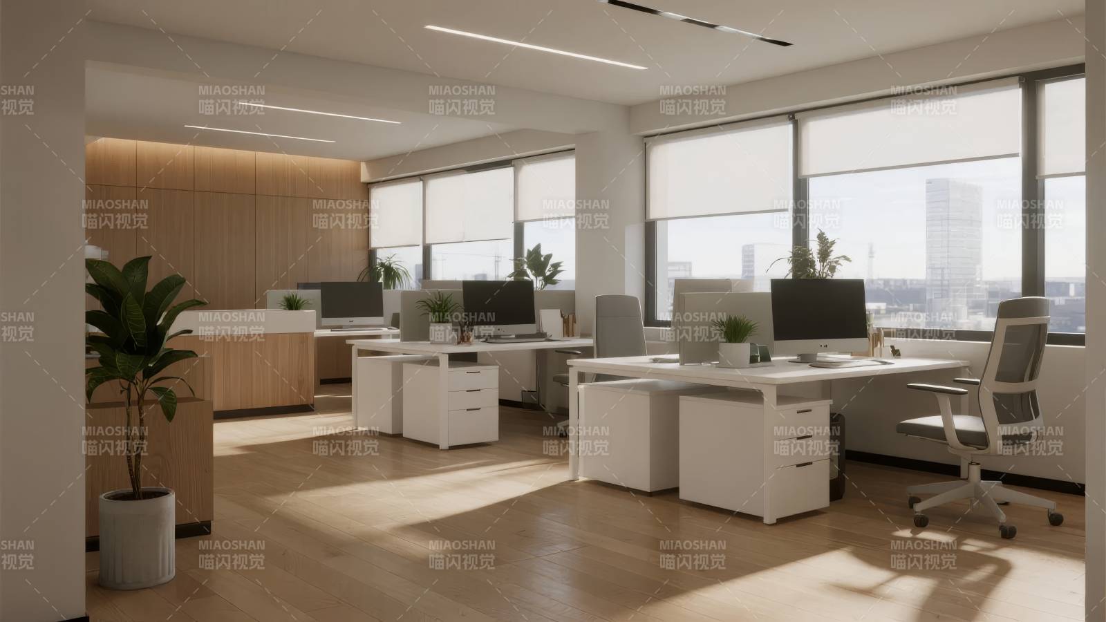 现代简约办公空间图片