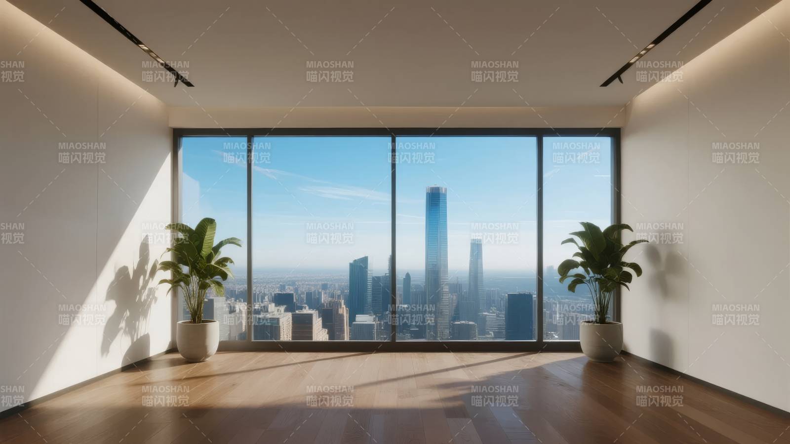 城市天际线全景房图片