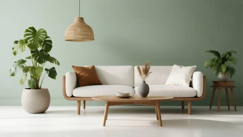 简约客厅绿植装饰图片