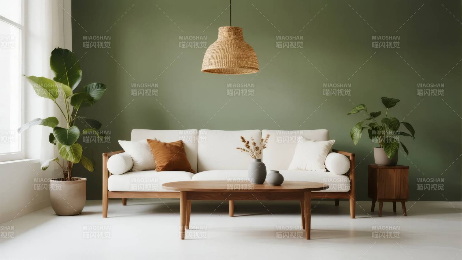 绿意盎然的客厅图片