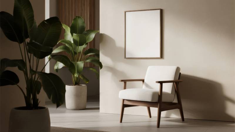 简约客厅一角图片