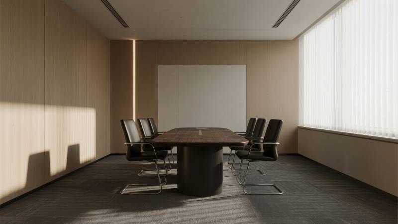 现代简约会议室图片