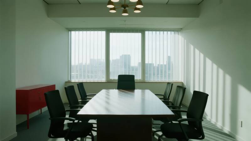 现代会议室全景图片
