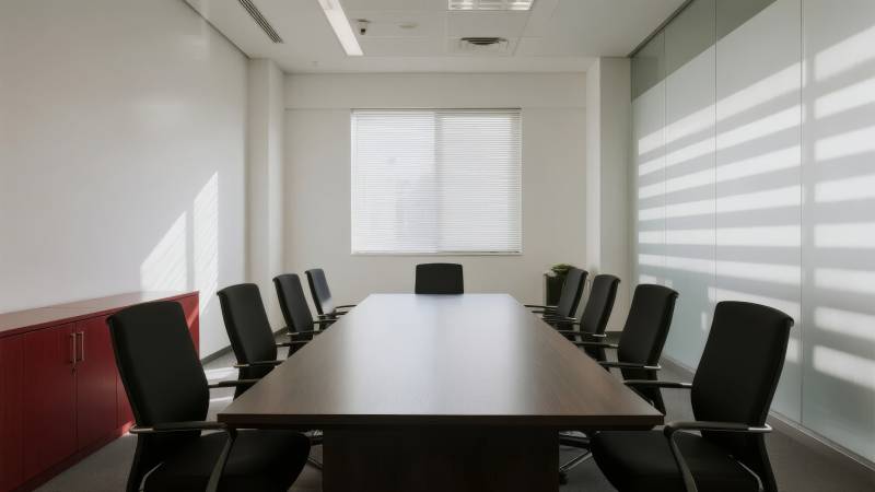 现代简约会议室图片