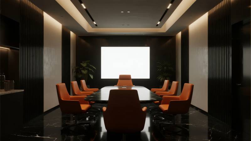 现代简约会议室图片