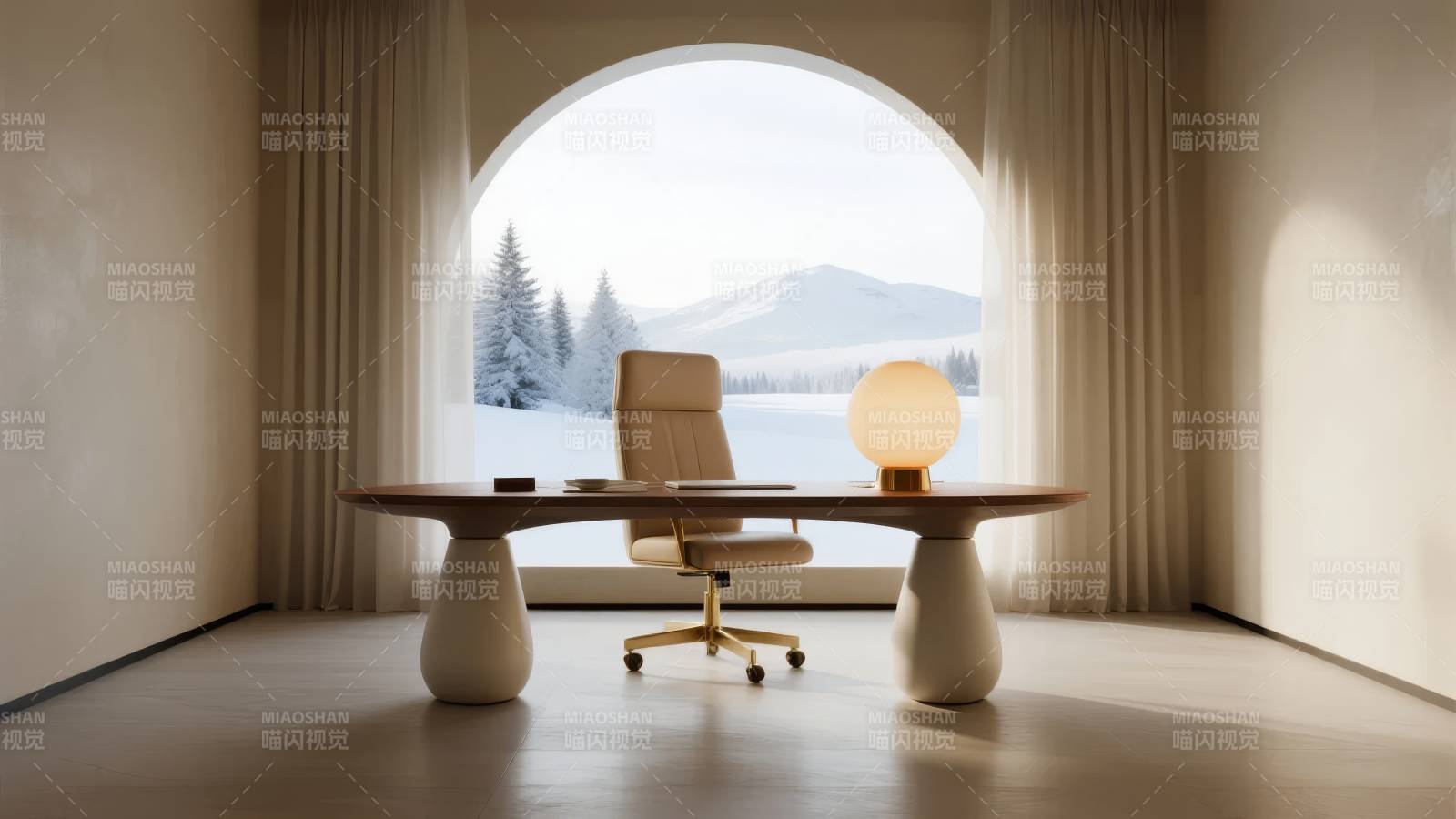 雪景书房静谧时光图片