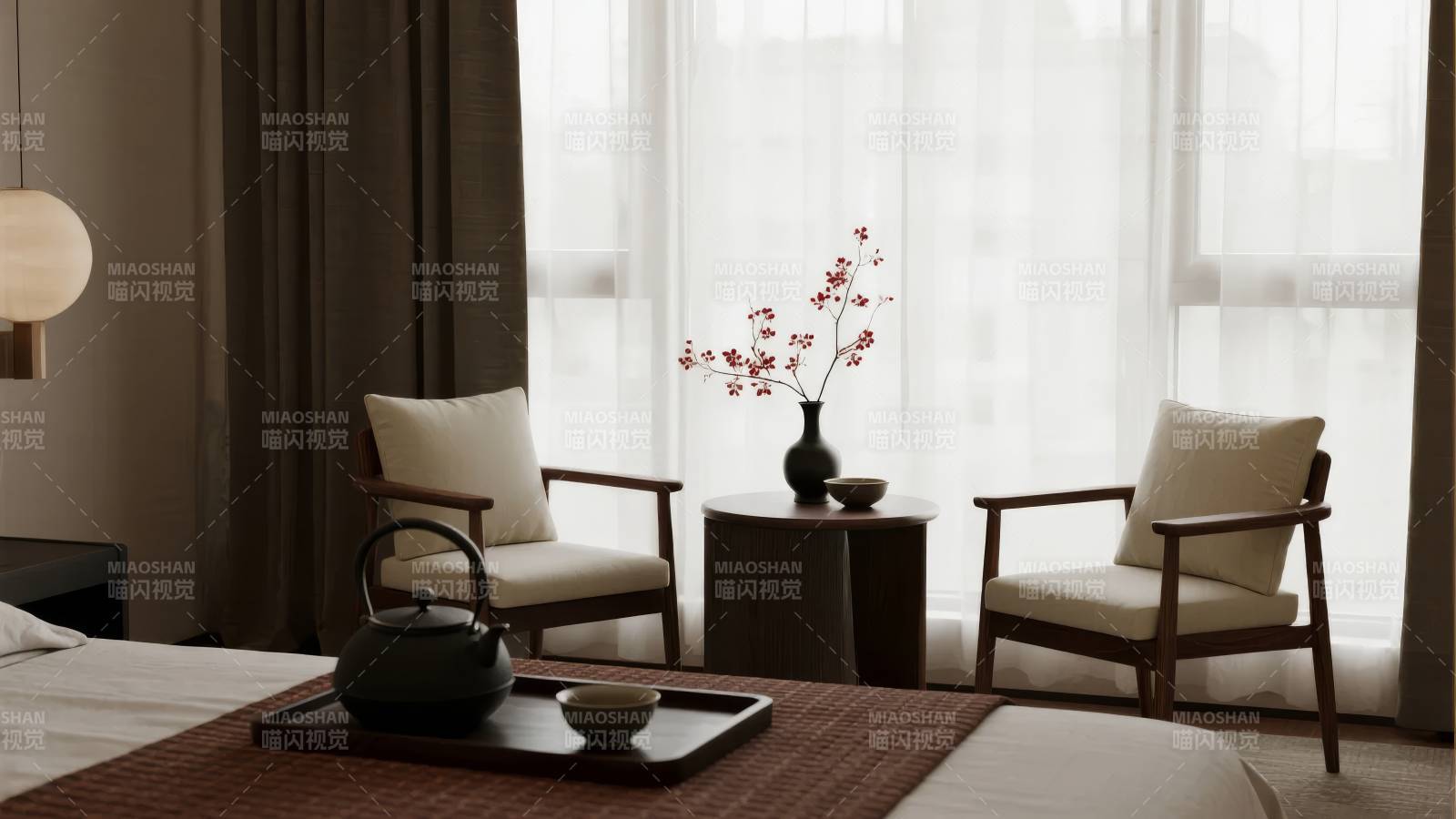 静谧茶室一角图片