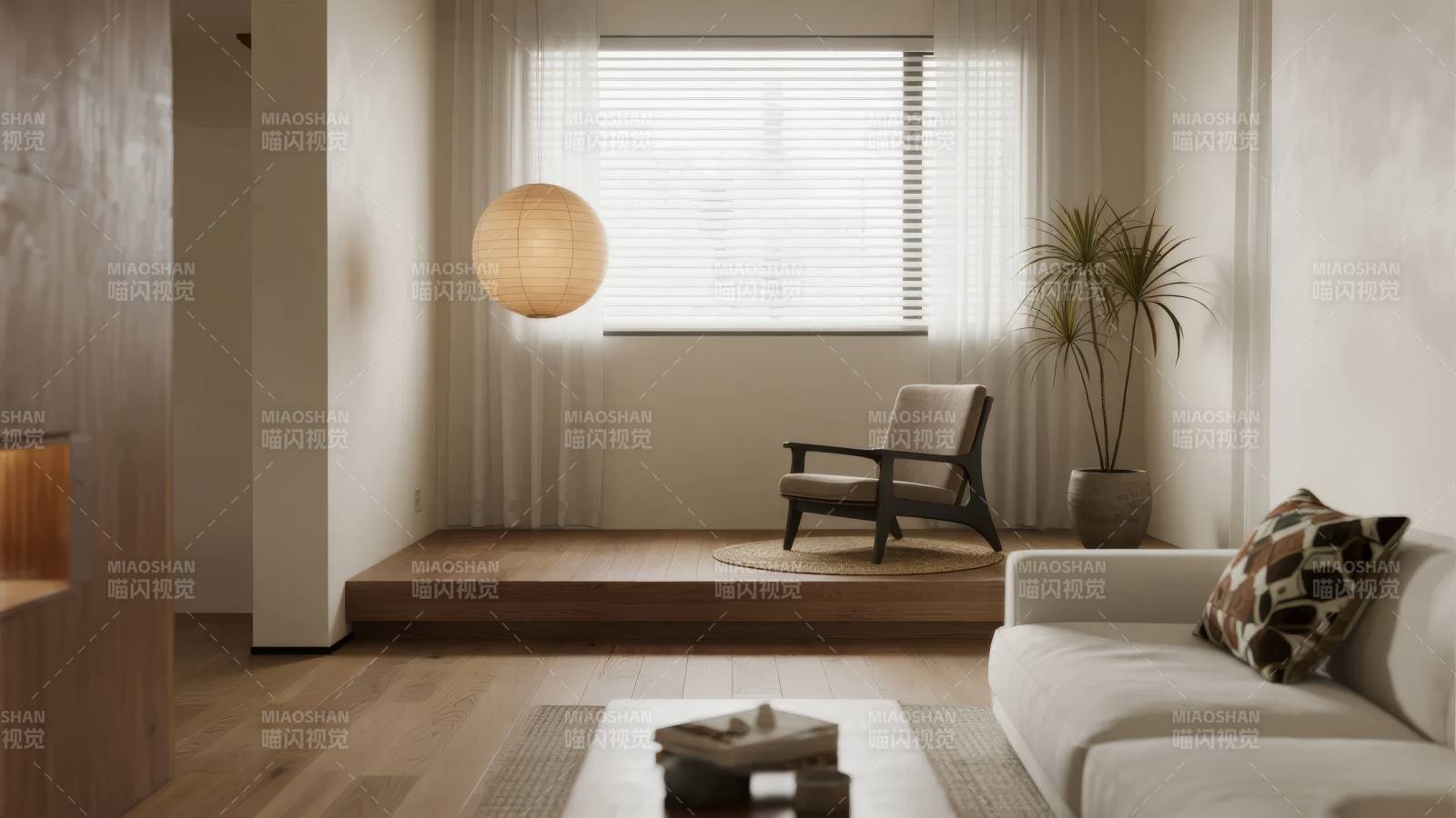 简约日式客厅设计图片