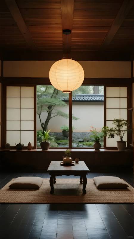 日式茶室静谧景图片