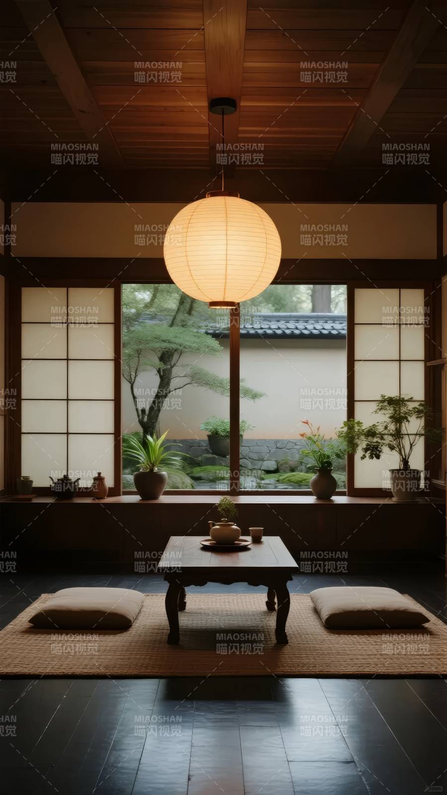 日式茶室静谧景图片