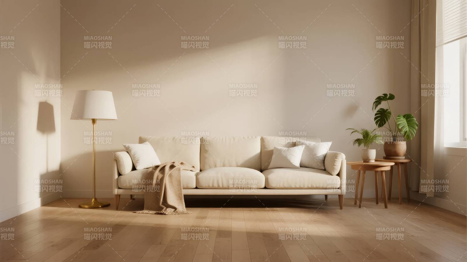 简约客厅阳光照耀图片