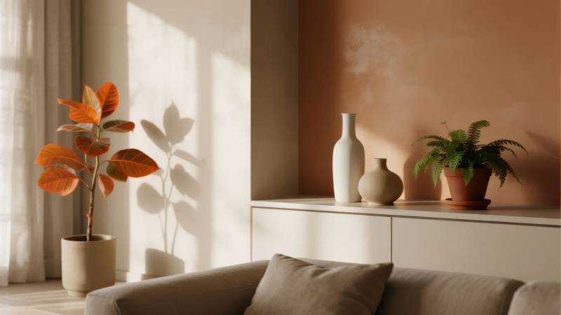 温暖的家居角落图片