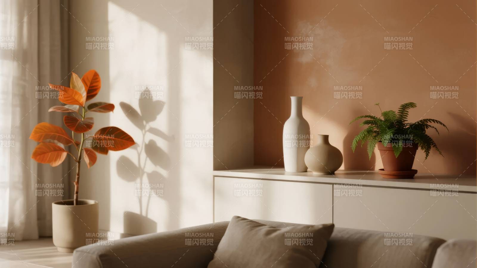 温暖的家居角落图片