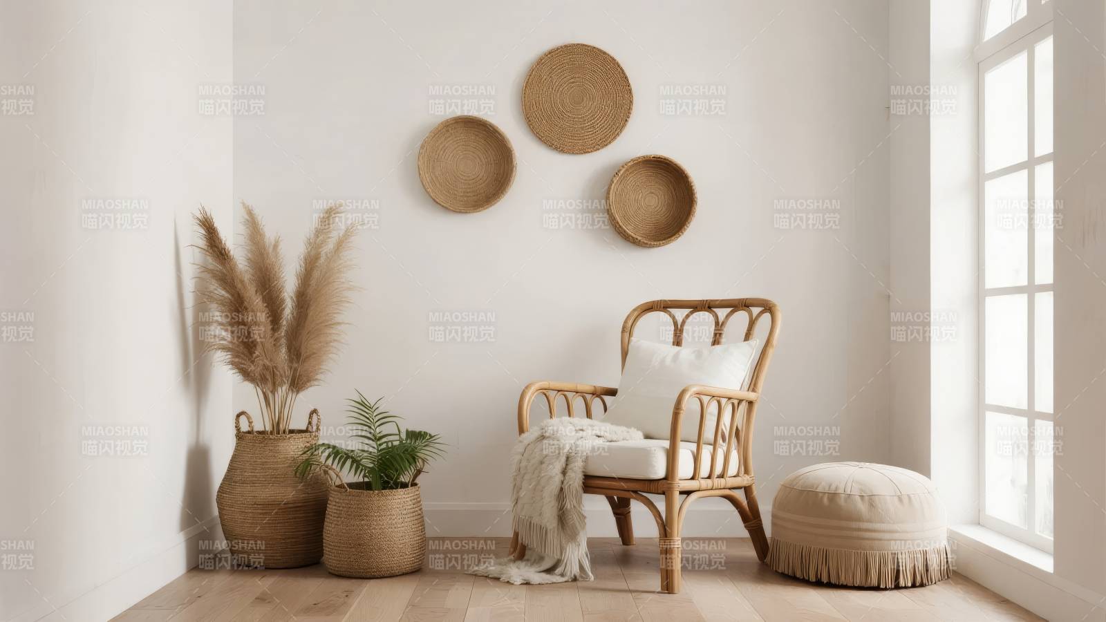 自然风客厅一角图片