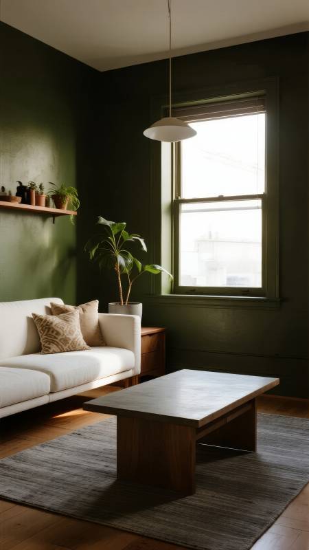 绿意盎然的客厅一角图片