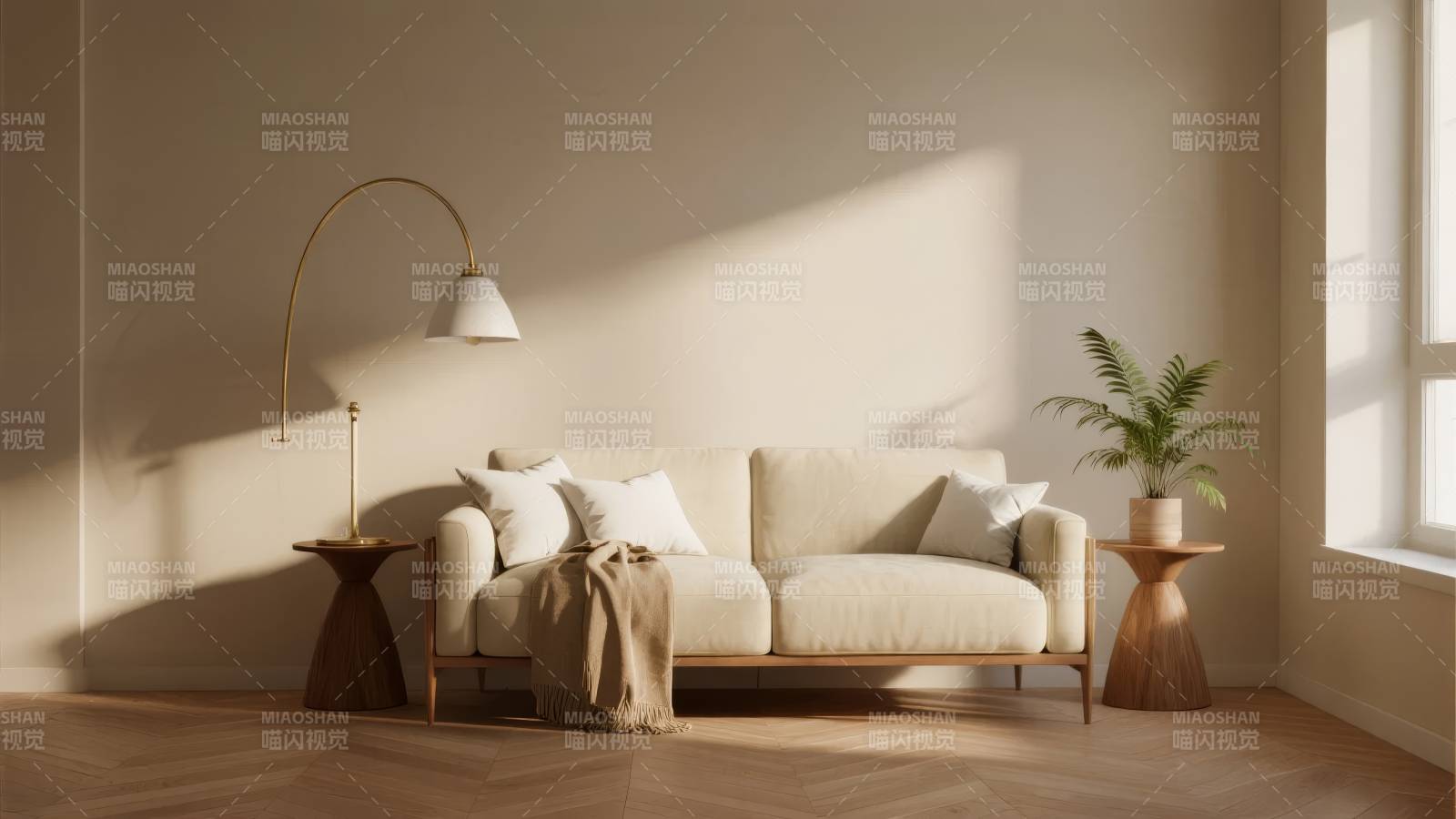 简约客厅阳光照耀图片