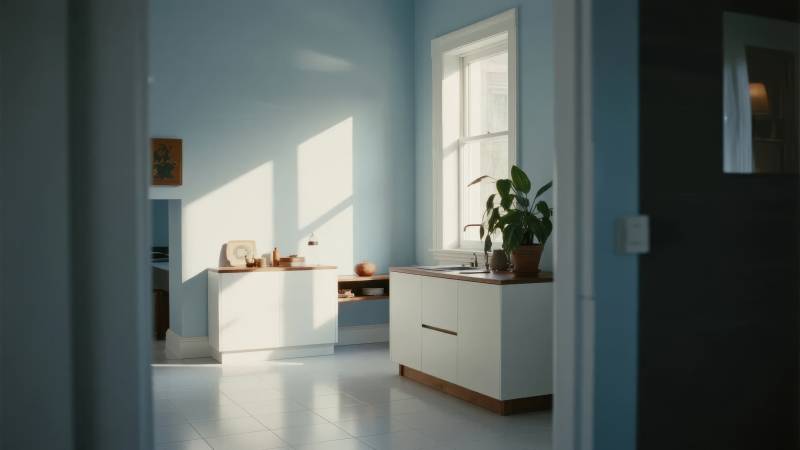 明亮厨房一隅图片