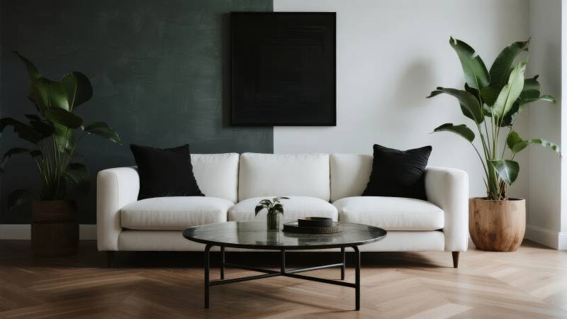 现代简约客厅布置图片