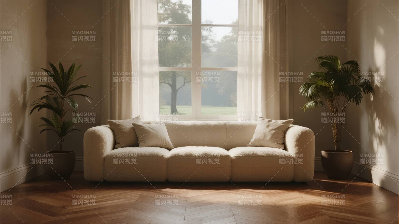 温馨客厅阳光照耀图片