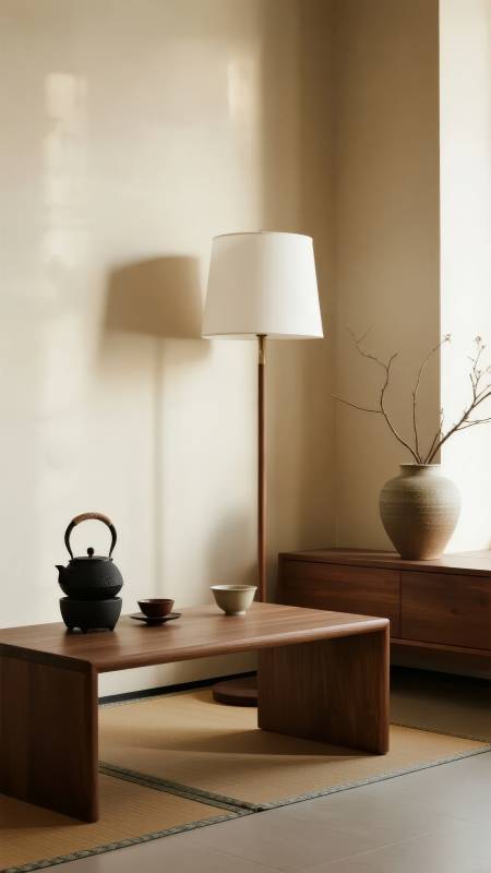 静谧茶室一角图片