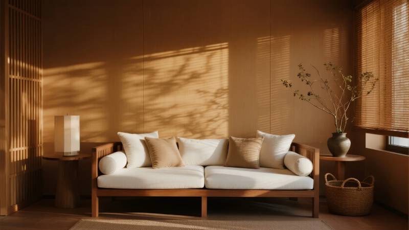 静谧日式客厅图片