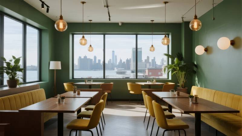 都市风光餐厅图片