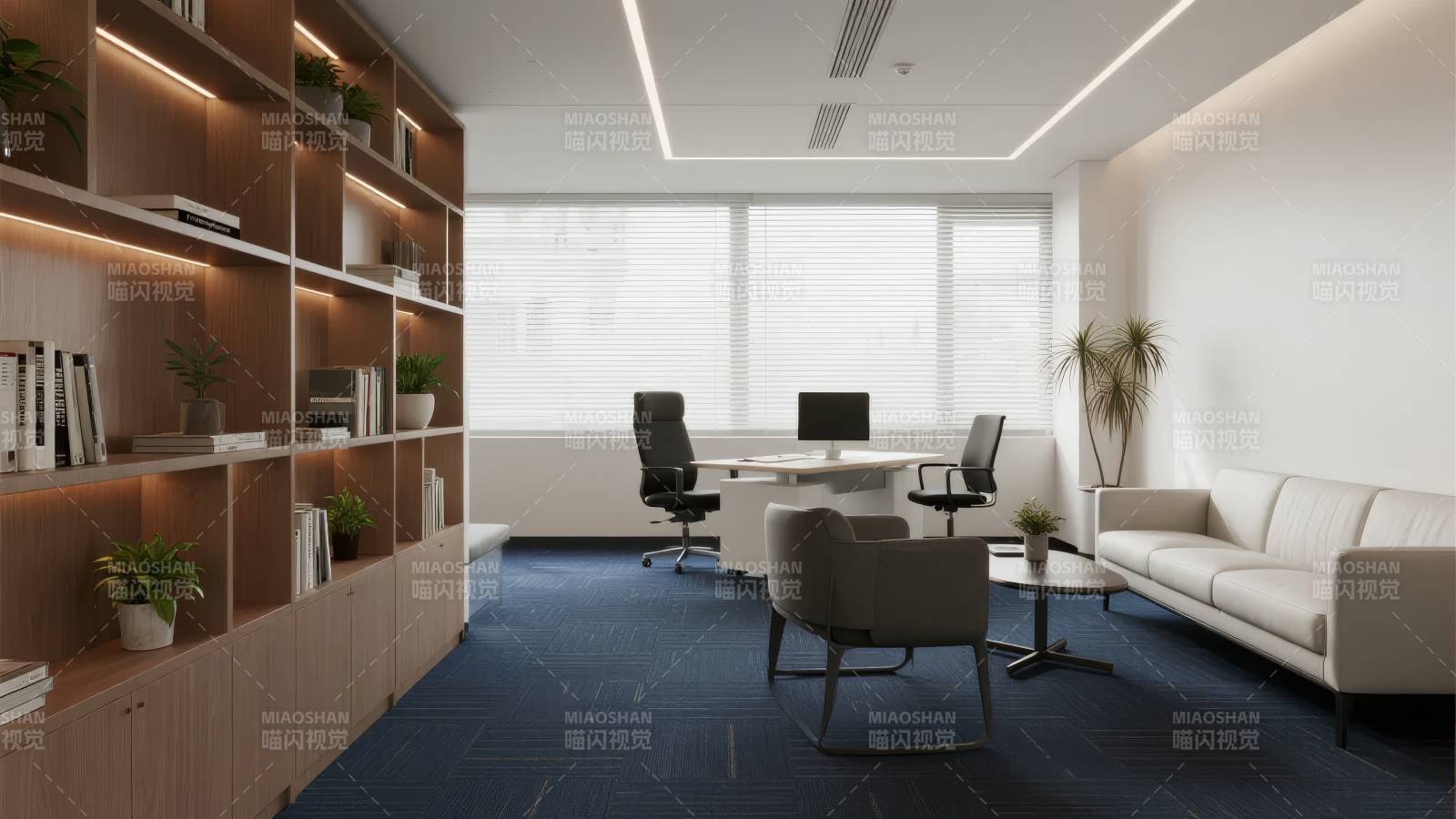 现代简约办公室图片