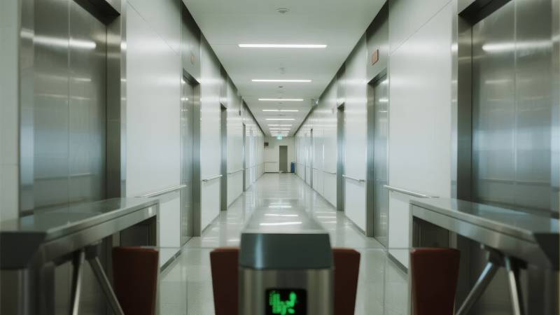 现代医院走廊图片