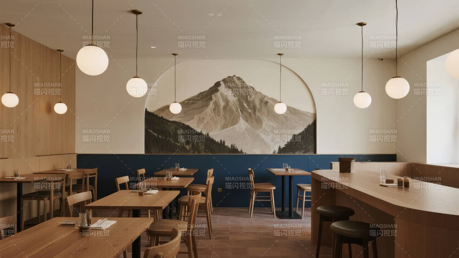 山景餐厅静谧雅致图片