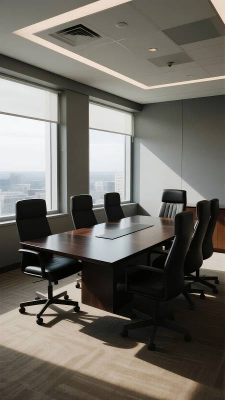 现代会议室全景图片